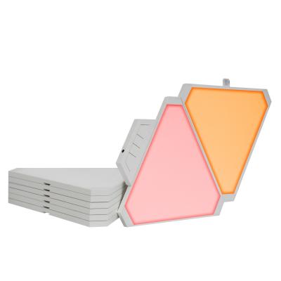 China Modern Triangular Shape DIY Control Music App Tuya Color Smart RGBW LED Magic Light for sale