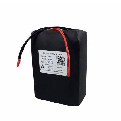 China E-Bike E-scooter 52V 20ah Li-ion Lithium Battery Pack For Electric Bike Scooter Ebike Motor With Charger BMS 52v 20ah Battery 1500w for sale