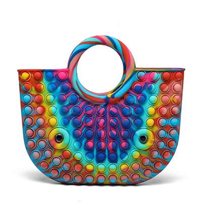 China 2021 new design women's handbag Niyang factory wholesale hot sale eco-friendly material pressure silicone release push noise it wiggle for sale