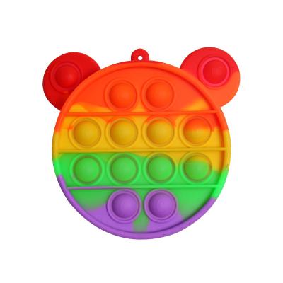 China Niyang eco-friendly factory wholesale hot sale pressure release kids rainbow silicone coin purse bag 2021 push noise it fidgety person for sale