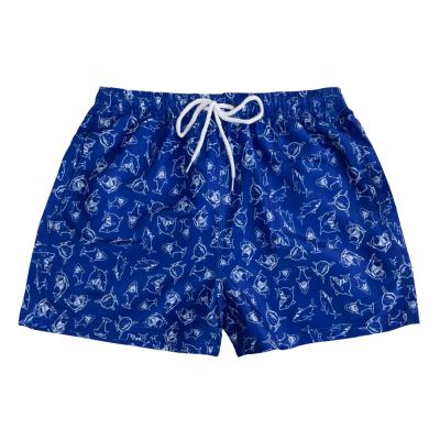 China Wholesale Breathable Custom Design Men's Boy's Beach Wear Boat Printing Brazil Swim Surf Vacation OEM Shark Print Beach Shorts Quick Dry for sale