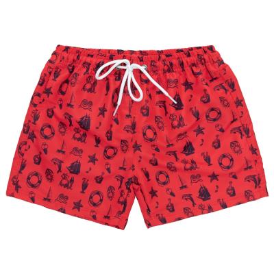 China Wholesale Breathable Custom Design Anchor Mens Boy Beach Wear Print Brazil Swim Surf Vacation Quick Dry OEM Printing Beach Shorts for sale