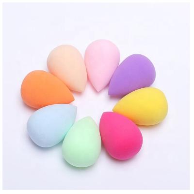 China Tear Washable Custom Drop Shape Pear Flat Finished Base Personalized 3D Cosmetic Beauty Makeup Sponge Puff Powder Puff Beauty Tool for sale