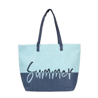 China Women 2020 Summer NY Fashion Eco-friendly Beach Bag Custom Embroidery Shoulder Paper Straw Custom Design New Arrivals Women Bags for sale