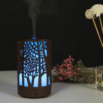 China OEM Car YX127 Wifi Branch Wood Cavity USB Ultrasonic Humidifier 7 Color Night Light Bamboo Diffuser Fragrance Night Time for sale