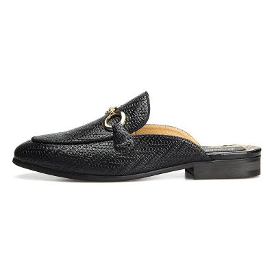 China Men's Mule Slip-On Loafer Casual Leather Backless Slippers Anti-Slippery for sale