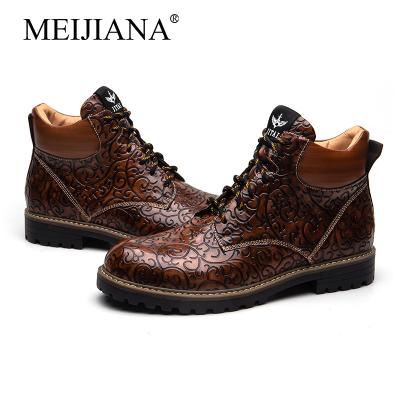 China MEIJIANA Anti-slippery Rejects Retro Men's British Machining Shoes for sale