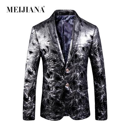 China Spring Anti-Shrink Wear Blazer Feathers New Youth Lightning MEIJIANA Men's Blazer Jacket Party Apparels Printing Suit Digital Autumn for sale