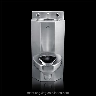 China American Automatic Operation Style Combination Toilet Stainless Steel Jail Prison Cells Toilet For Sale for sale