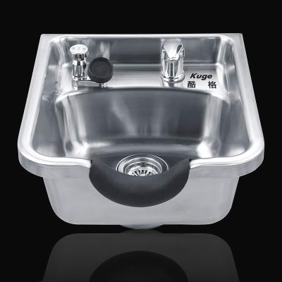 China Modern Top Selling Stainless Steel Salon Shampoo Basin Barber Sink Sink Price for sale