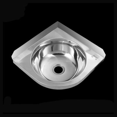 China Modern Factory Directly Sell Cheap Price Hardware Bathroom Sink Small Stainless Steel Lavatory Corner Sink for sale