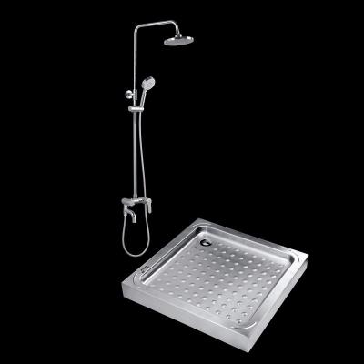 China Modern Russian Stainless Steel Bathroom Deep Camping Shower Tray Portable Shower Tray For Sale for sale