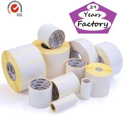 China Low Price 80mm High Quality Heat Sensitive Premium Label Sticker Self Adhesive Paper Roll For Packaging Label for sale