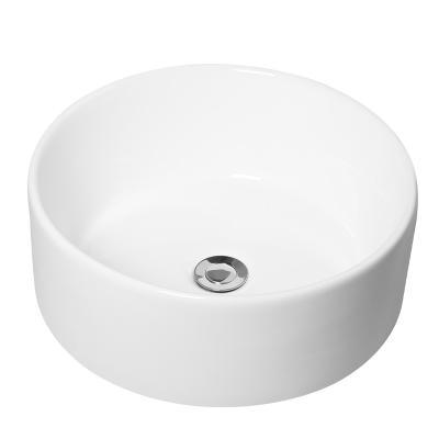 China HY-3018 Circle Modern Design White Color Hand Wash Basin For Cabinet for sale