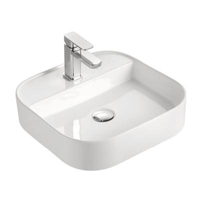 China HY8065-45 Modern Square Design Bathroom Porcelain Face Sink Type for sale