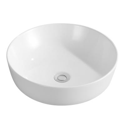 China Chinese HY8021 Round Shape Modern Ceramic Modern Bathroom Sink for sale