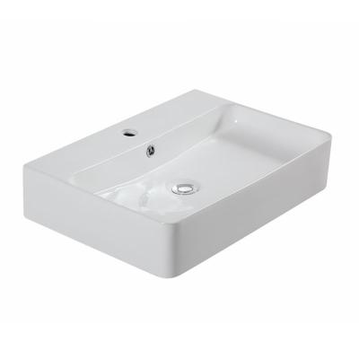 China Hand wash basin HY8034 Salon shampoo used wash basin design high quality rectangular shape bathroom vanity vessel for sale