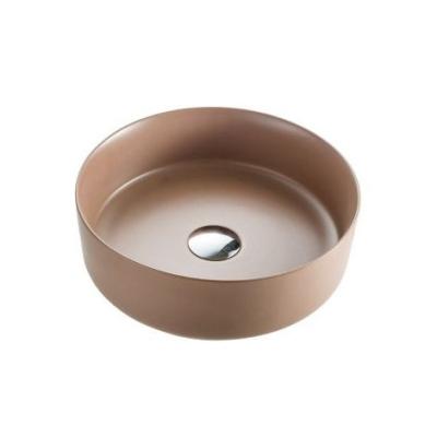 China Newest Design HY8070YK Modern Design Dark Coffee Color Matte Finished Hand Wash Basin Type for sale