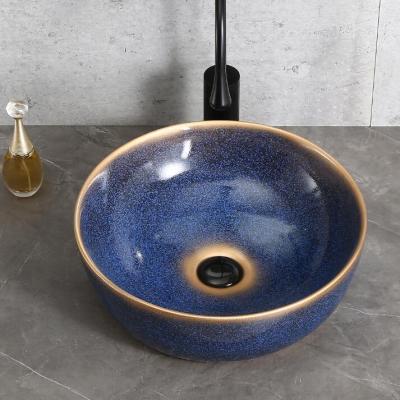 China HY8069D36 Small Size Round Shape Wash Hand Basin Modern Ceramic Bathroom Sink for sale