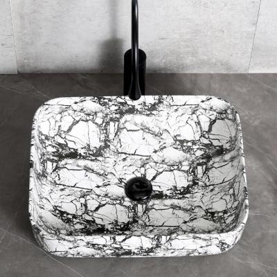 China HY8024 D47 Modern Marble Bathroom Sink Basin For Above Counter Basin With Quality Guarantee for sale