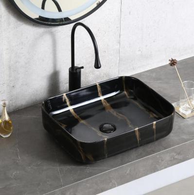 China Modern HY8024 D48 Above Counter Basin Marble Wash Hand Basin Bathroom Basin for sale