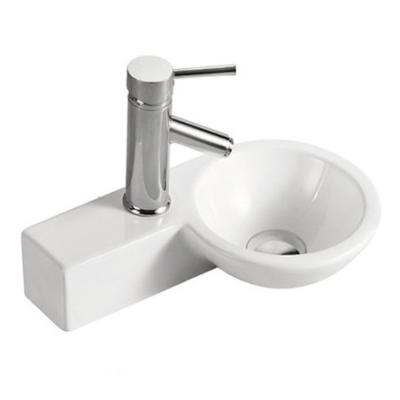 China HY-3065R Modern Ceramic Hand Wall Mounted Wash Basin For Bathroom Design Lavatory Sink for sale