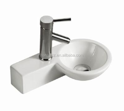 China HY-3065 Modern Bathroom Wall Hung Mini Wash Hand Basin With Easy Clean for sale