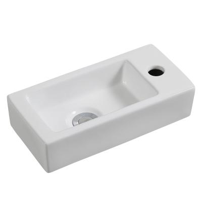 China HY3053L Modern Fancy Wall Hung Ceramic Small Bathroom Sinks for sale