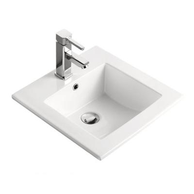 China HY6040 Modern China Supply Ceramic Hand Wash Basin Square Counter Basin for sale