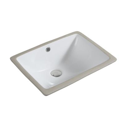 China HY3024 easy clean 17' oval bathroom ceramic undermount sink for sale