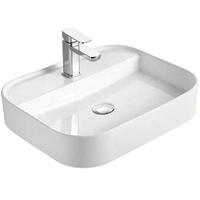 China HY8065-55 Modern Square Basin Ceramic Hand Wash Basin With Factory Supply for sale