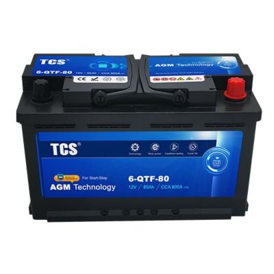 China Super Car Engine Start 6-Qtf-80 80Ah Start Stop Car Battery For Heavy Duty Trucks for sale