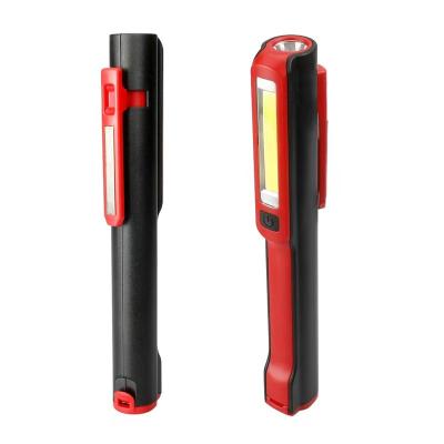 China Double Magnet Overhaul LED Torch COB Light High Lumen Car Repair Work Light 116-102B Battery Multi-function Type Pen Light for sale