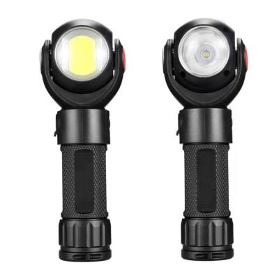 China New LED Flashlight T6 Flashlight Outdoor Lighting Inspection Light 360 Head Rotating With Magnetic COB Work Light 033-360 for sale