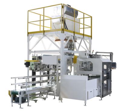 China CLOTHING 50 Kg Bag Package Bagging Packaging Machinery With Robotic Palletizer for sale