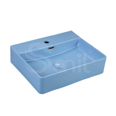 China CUPC Certification Smooth Basin Bathroom Sinks Blue Wash Basin Bathroom Matte Basin for sale