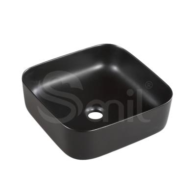 China Eco - Friendly Ceramic Square Bathroom Cabinet Multi Basin Modern Color Wash Basin for sale