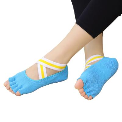 China Breathable Women Open Yoga Pilates Stomps Open Toe Non Slip Sport Socks For Pilates Dance Barefoot Workout for sale