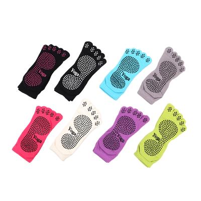 China Five-finger Cotton Breathable Sweat-absorbent Non-slip Yoga Socks Indoor Sports Dance Training Socks for sale