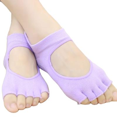 China Breathable Five-toe Five-toe Half-toe Yoga Socks Female Non-slip Yoga Dance Gym Floor Socks for sale