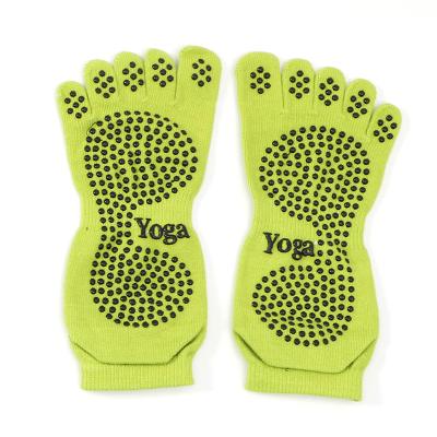 China Breathable Women Yoga Socks Five-Toe Anti Slip For Lady Gym Fitness Sports Pilates Booties Professional Slippers Dance Protector for sale