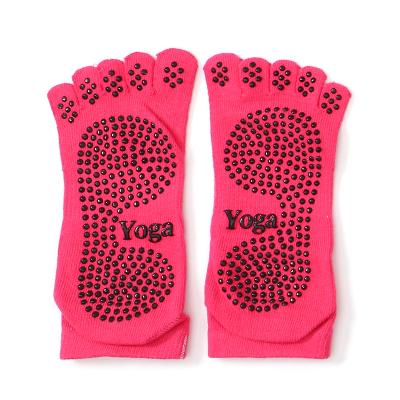 China Breathable Custom Logo Five Toe Anti Slip Pilates Socks Breathable Sports Women Yoga Socksks for sale