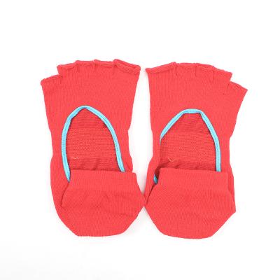 China Breathable Women Yoga Pilates Boots Sweatproof Pilates Skid Open Five-toed Yoga Boots Non-Slip Spots Socks for sale