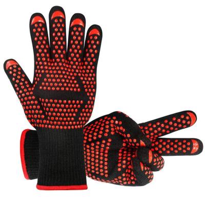 China BBQ Oven Glove Handschuh Grillhandschuhe OEM 932F Extreme Heat Resistant Gloves Customized Heat Resistant GRILL Grill Gloves for sale