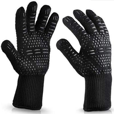 China Non-slip Kitchen Oven Gloves for Cooking, Heat Resistant Silicone Glove Heat Resistant Silicone BBQ Grill Gloves Food Grade BBQ for sale