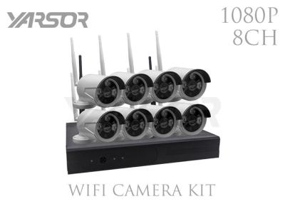 China 8 Channel NVR 1080p Security System , 2.0 MP Wireless IR Bullet HD NVR Kit for sale