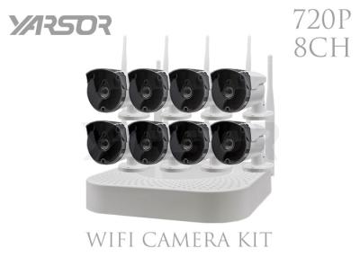 China Wireless 8CH NVR Kit Indoor Outdoor 720p Bullet Security Camera With IR CUT for sale