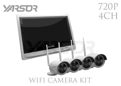 China 3.6mm Lens 4CH Wifi NVR Kit / 4 Channel Wireless Surveillance System For Supermarket for sale