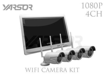 China Easy Install 2MP 4CH Wifi NVR Kit 1080P Weatherproof IP66 For Villa / Home for sale