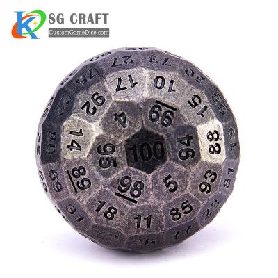 China Acrylic custom metal 100 sided high quality dungeons and d100 professional logo square corner dies color dragons for sale